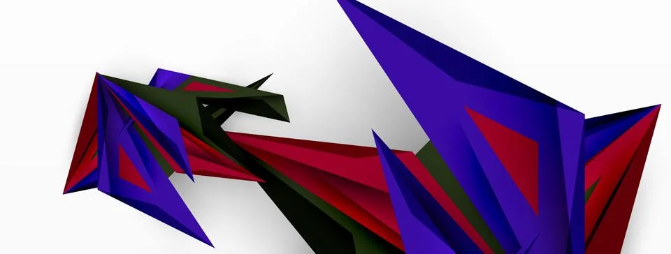 Minimal geometric abstract background. Low poly dynamic triangle design. Trendy Stock Illustration
