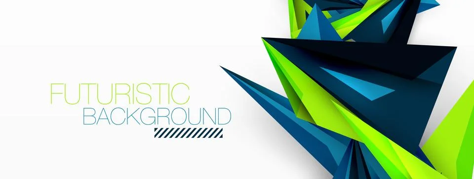 Minimal geometric abstract background. Low poly dynamic triangle design. Trendy Stock Illustration