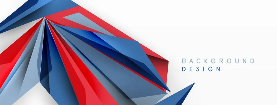 Minimal geometric abstract background. Low poly dynamic triangle design. Trendy Stock Illustration