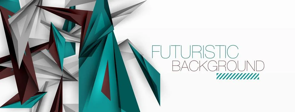 Minimal geometric abstract background. Low poly dynamic triangle design. Trendy Stock Illustration