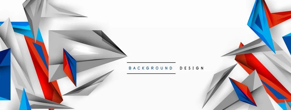 Minimal geometric abstract background. Low poly dynamic triangle design. Trendy Illustrazione stock