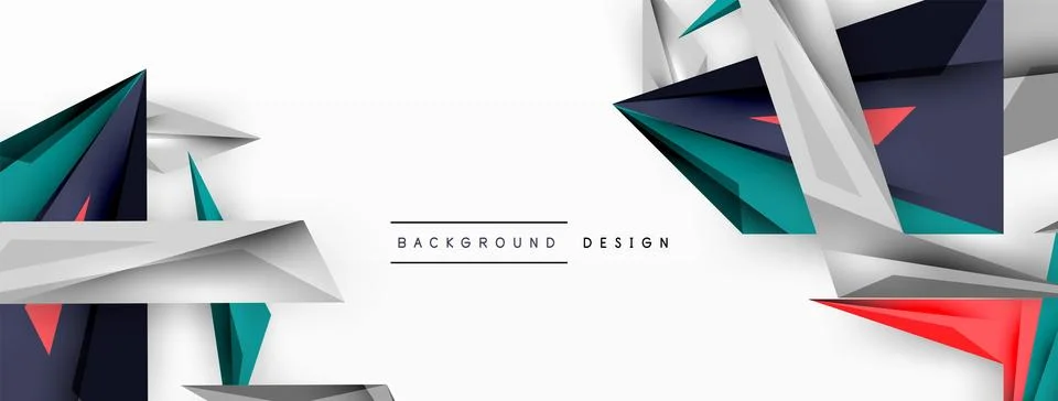 Minimal geometric abstract background. Low poly dynamic triangle design. Trendy Stock Illustration