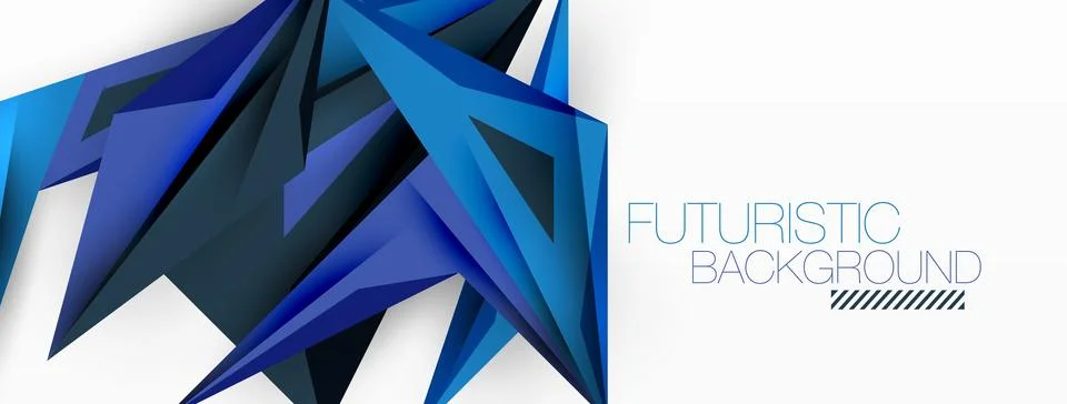 Minimal geometric abstract background. Low poly dynamic triangle design. Trendy Illustrazione stock
