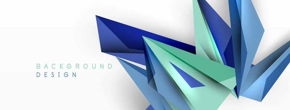 Minimal geometric abstract background. Low poly dynamic triangle design. Trendy Stock Illustration
