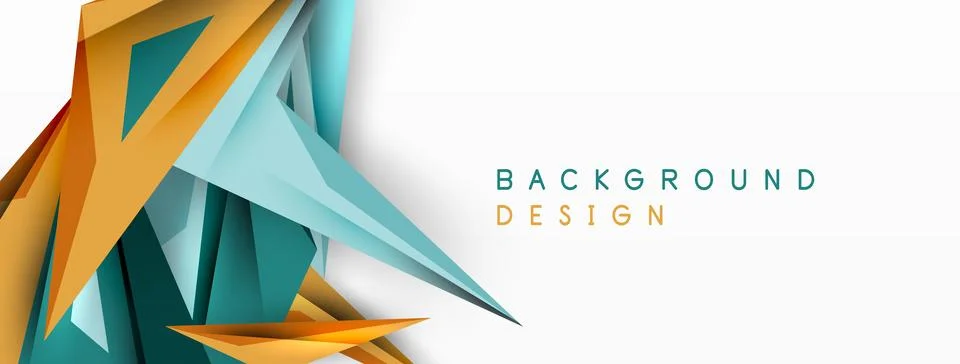 Minimal geometric abstract background. Low poly dynamic triangle design. Trendy Stock Illustration