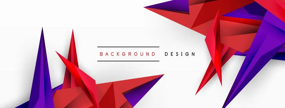 Minimal geometric abstract background. Low poly dynamic triangle design. Trendy イラスト素材