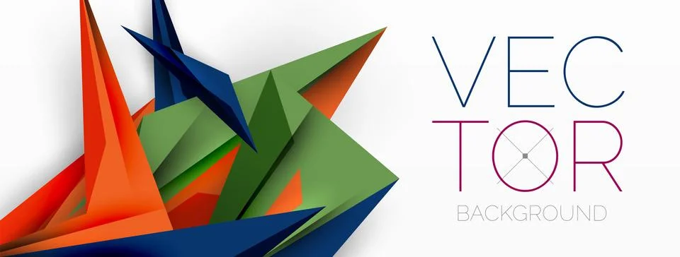 Minimal geometric abstract background. Low poly dynamic triangle design. Trendy イラスト素材