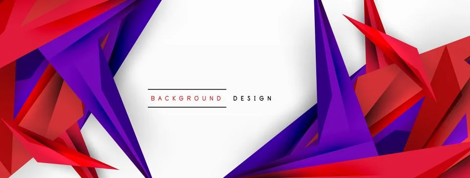 Minimal geometric abstract background. Low poly dynamic triangle design. Trendy Stock Illustration