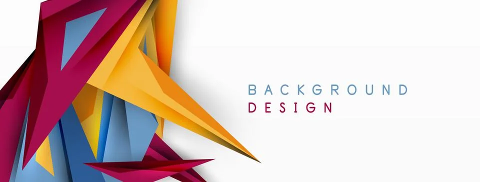 Minimal geometric abstract background. Low poly dynamic triangle design. Trendy Stock Illustration