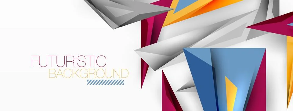Minimal geometric abstract background. Low poly dynamic triangle design. Trendy Stock Illustration