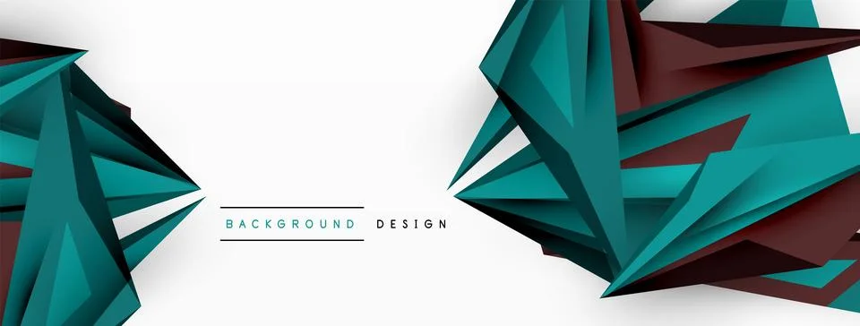 Minimal geometric abstract background. Low poly dynamic triangle design. Trendy Stock Illustration