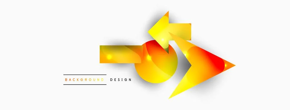 Minimal geometric abstract background. Primitive shapes composition backdrop Stock Illustration
