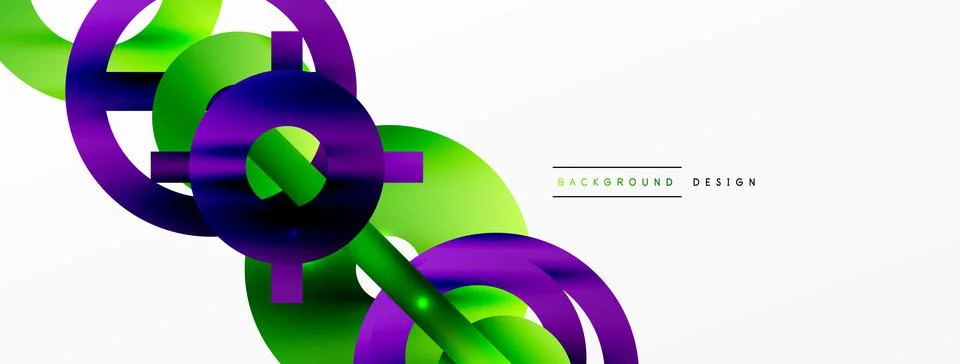 Minimal geometric abstract background. Shiny and glossy circle, line and round イラスト素材