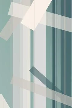 Minimal geometric abstract background with teal and cream shapes, crisp mod.. Stock Illustration