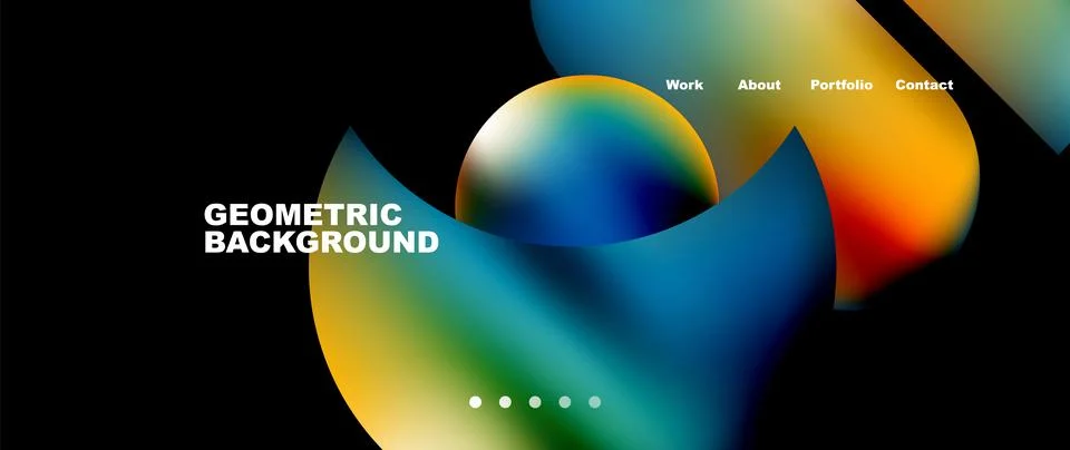 Minimal geometric abstract background, vector illustration for wallpaper banner Illustrazione stock