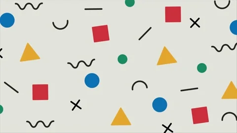 Minimal geometric abstract motion background Stock Footage 131225972