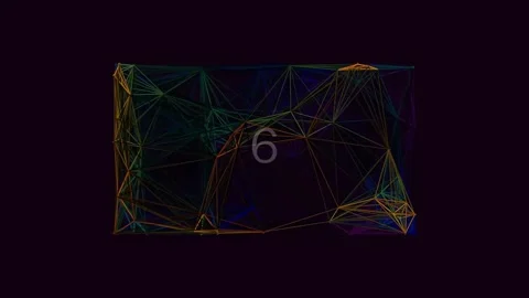 Minimal geometric art abstract background of intersecting lines and points Stock Footage 342116347