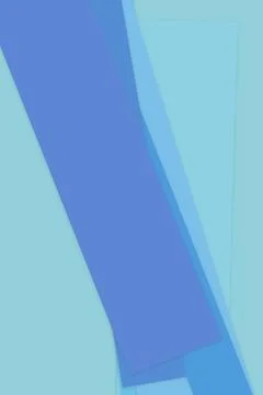 Minimal geometric artwork uses overlapping blue and cyan diagonal panels to.. Stock Illustration