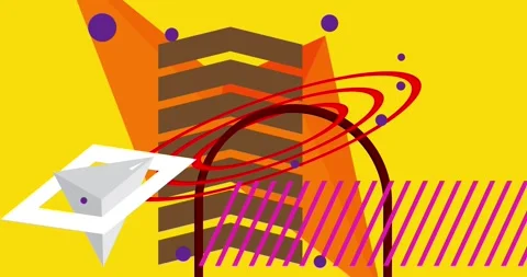 Minimal geometric backdrop elements animation Stock Footage 297431139