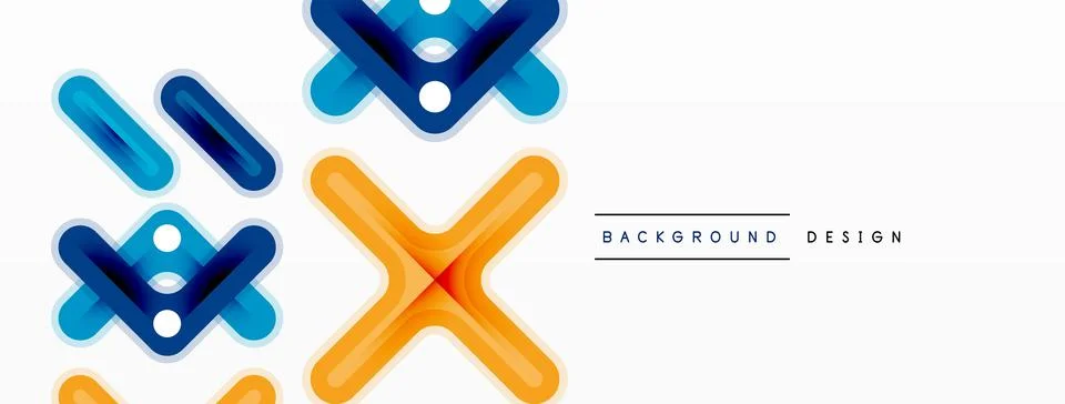 Minimal geometric background cross line. Design for wallpaper, banner Stock Illustration