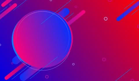 Minimal geometric background. Dynamic shapes composition. 库存插图