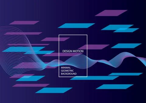 Minimal geometric background. Dynamic shapes composition. Eps10 vector. Illustrazione stock