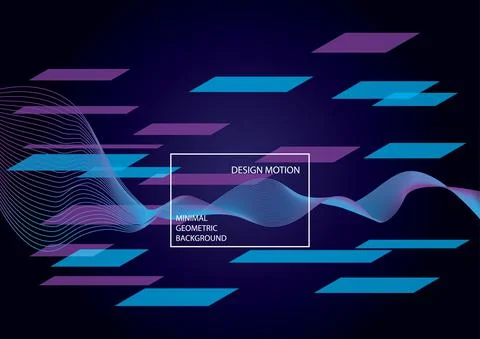 Minimal geometric background. Dynamic shapes composition. Eps10 vector. Stock Illustration