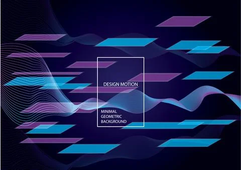 Minimal geometric background. Dynamic shapes composition. Eps10 vector. 스톡 일러스트
