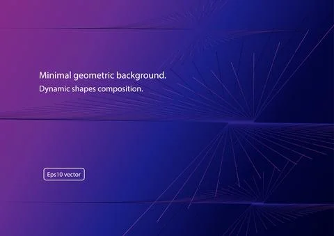 Minimal geometric background. Dynamic shapes composition. Eps10 vector. Stock Illustration