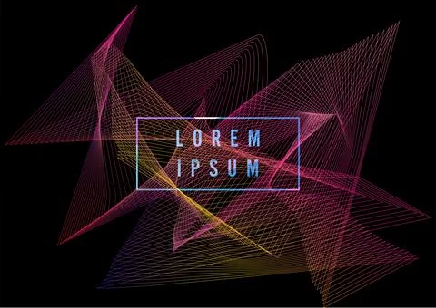 Minimal geometric background. Dynamic shapes composition. Eps10 vector. Stock Illustration