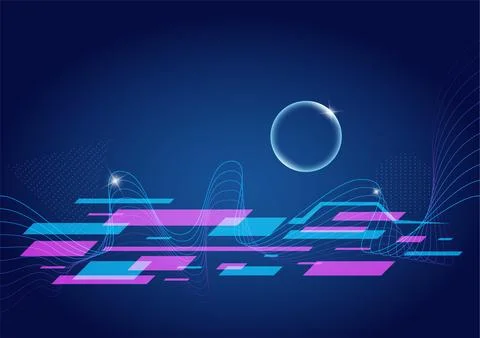Minimal geometric background. Dynamic shapes composition. Eps10 vector. Stock Illustration