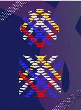 Minimal geometric background. Dynamic shapes composition with lines. Abstra.. Stock Photos