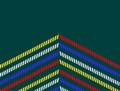 Minimal geometric background. Dynamic shapes composition with lines. Abstra.. Stock Photos