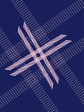 Minimal geometric background. Dynamic shapes composition with lines. Abstra.. Stock Photos