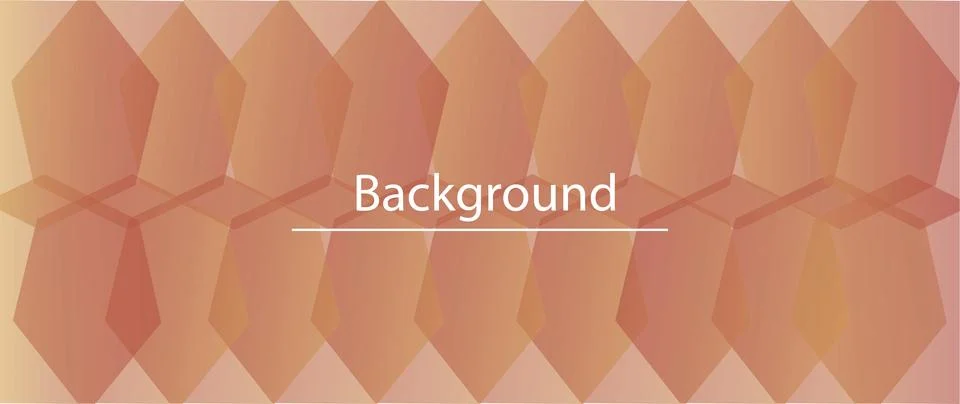 Minimal geometric background from hexagons. Orange liquid gradient elements イラスト素材
