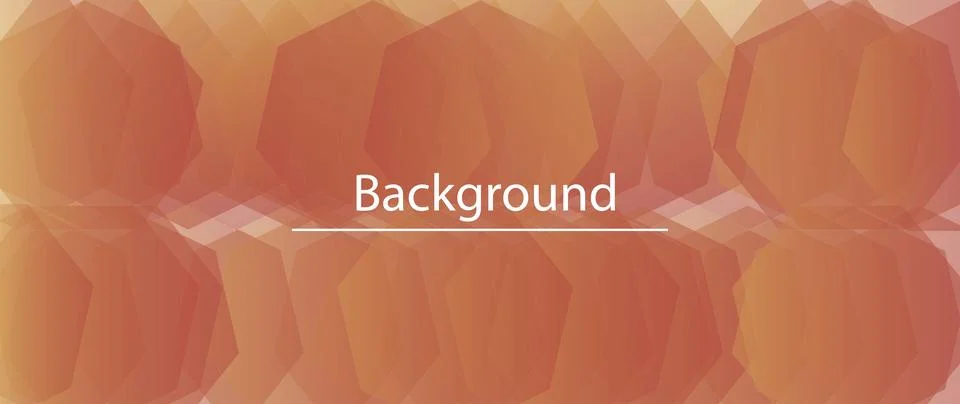Minimal geometric background. Orange hexagons with liquid gradient. Dynamic Ilustração Stock