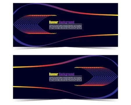 Minimal geometric background poster and web banner. Wave line art color backg Stock Illustration