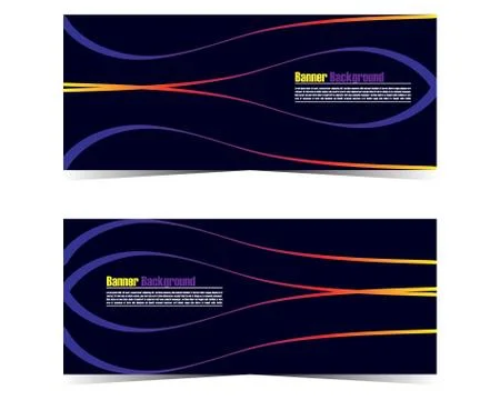 Minimal geometric background poster and web banner. Wave line art color backg Stock Illustration