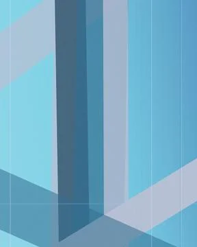 Minimal geometric background with vertical blue and gray stripes and soft s.. Stock Illustration