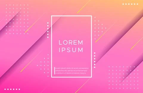 Minimal geometric background with vibrant gradient color Stock Illustration