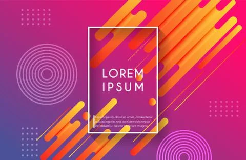 Minimal geometric background with vibrant gradient color Stock Illustration