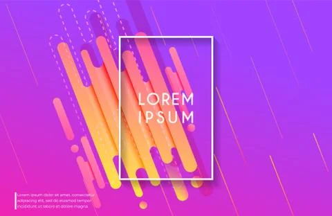 Minimal geometric background with vibrant gradient color Stock Illustration