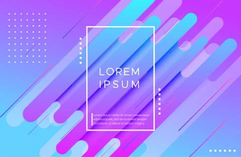 Minimal geometric background with vibrant gradient color Stock Illustration