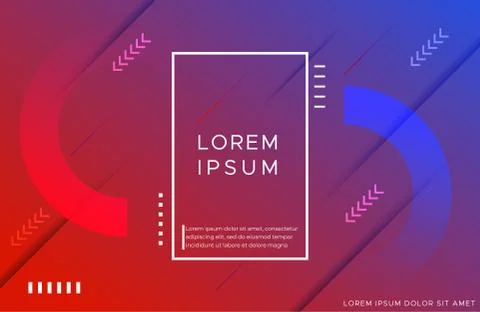 Minimal geometric background with vibrant gradient color Stock Illustration