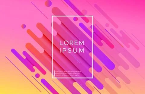 Minimal geometric background with vibrant gradient color Stock Illustration