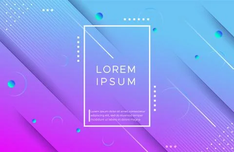 Minimal geometric background with vibrant gradient color Stock Illustration