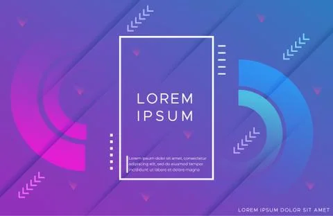 Minimal geometric background with vibrant gradient color Stock Illustration