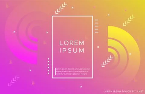 Minimal geometric background with vibrant gradient color Stock Illustration