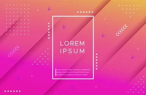 Minimal geometric background with vibrant gradient color Stock Illustration