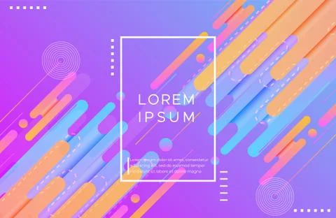Minimal geometric background with vibrant gradient color Stock Illustration